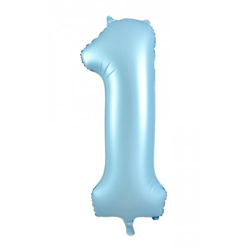 Matte pastel blue foil number balloon - large – The Pop-Up Party Co.