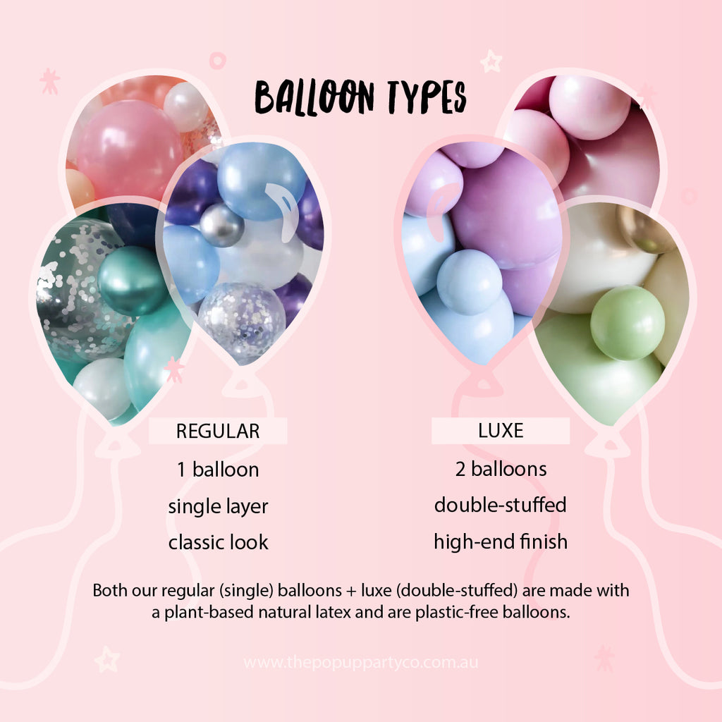 Baloon Types Custom Party Supplies & DIY Balloon Garland – The Pop-Up Party Co.