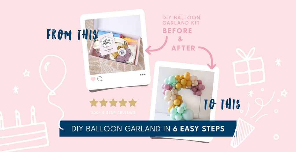 How to make a balloon garland - quick and easy assembly with a DIY Balloon Garland Kit