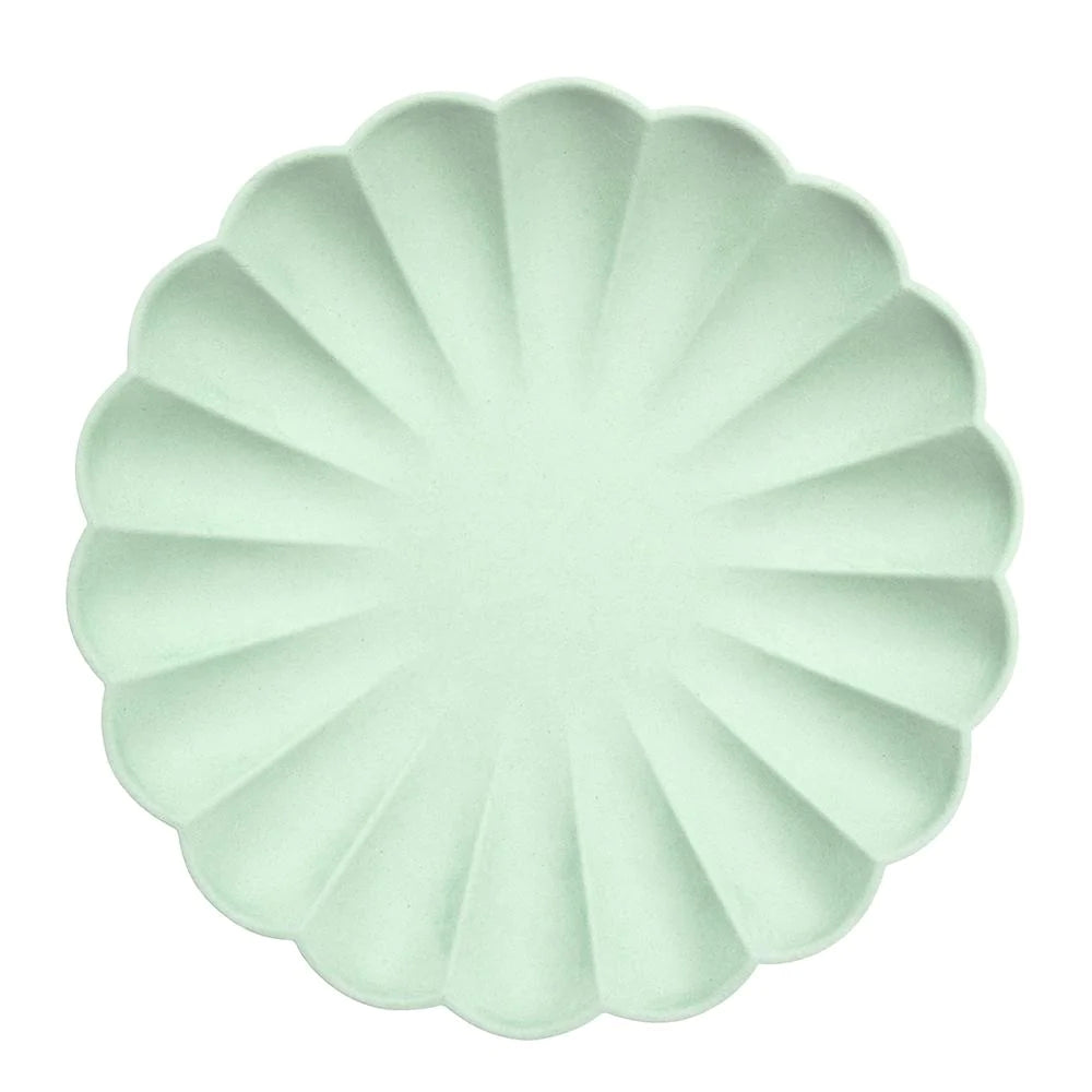 Seafoam green paper shop plates