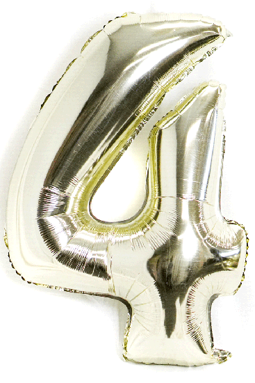 White gold foil number balloon jumbo – The Pop-Up Party